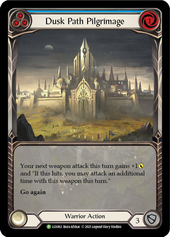 Dusk Path Pilgrimage (Blue) [LGS062] (Promo)  Rainbow Foil | I Want That Stuff Brandon