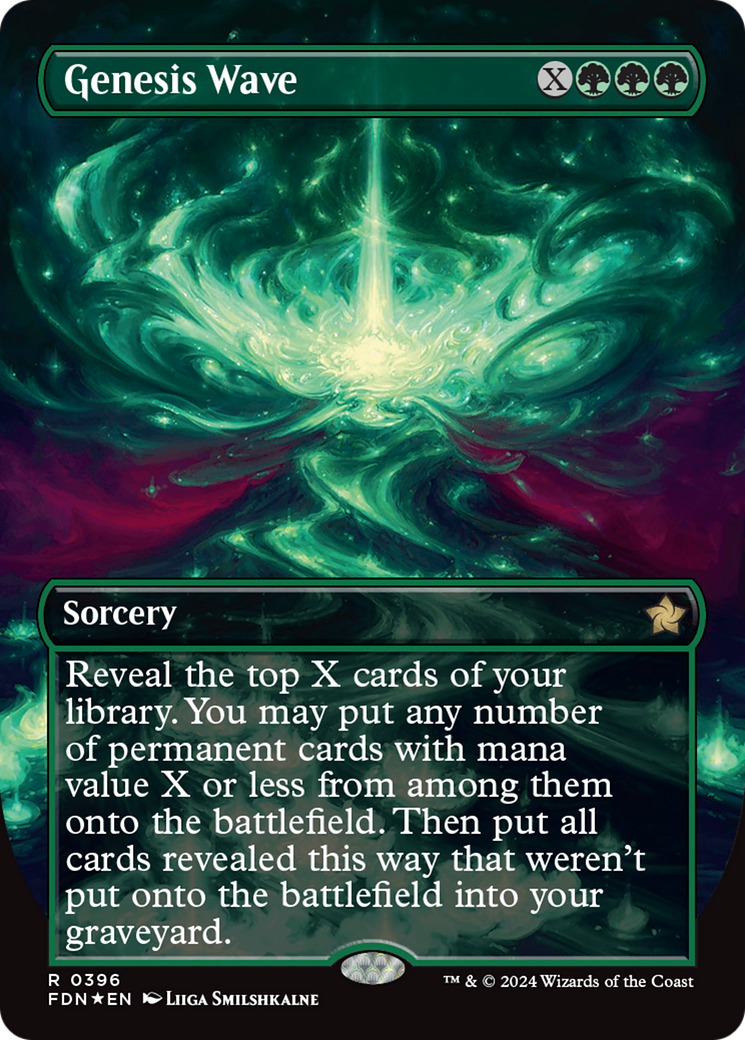 Genesis Wave (Borderless) (Mana Foil) [Foundations] | I Want That Stuff Brandon