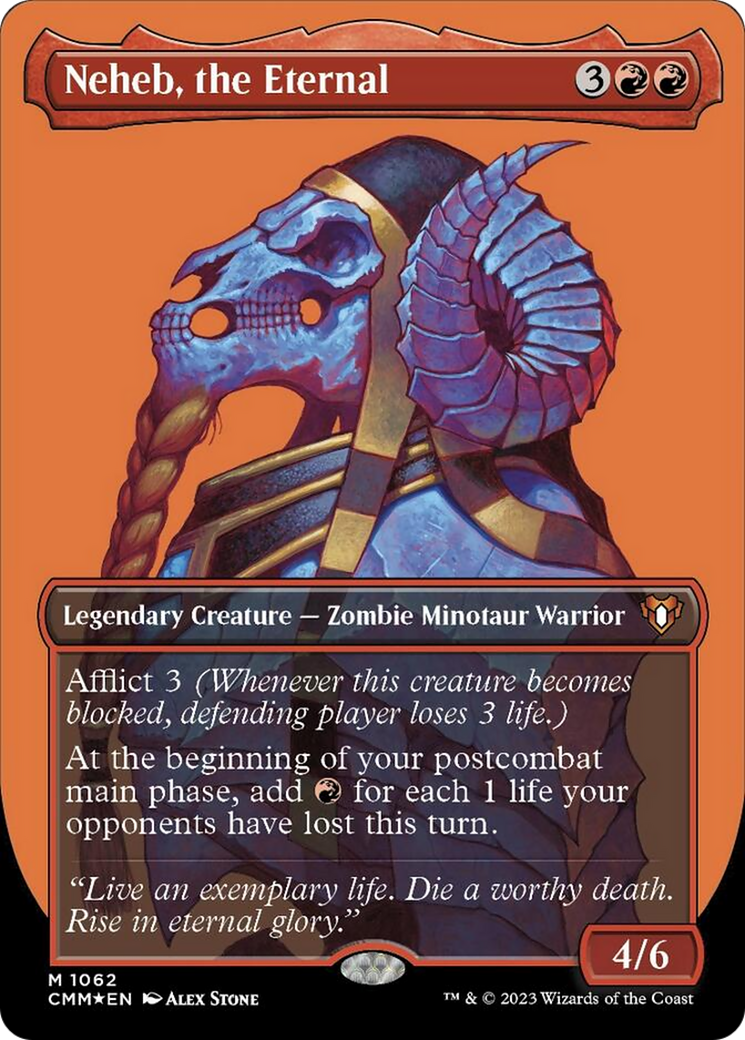 Neheb, the Eternal (Borderless Textured Foil Frame Break) [Commander Masters] | I Want That Stuff Brandon