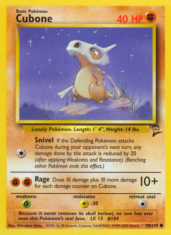 Cubone (70/130) [Base Set 2] | I Want That Stuff Brandon