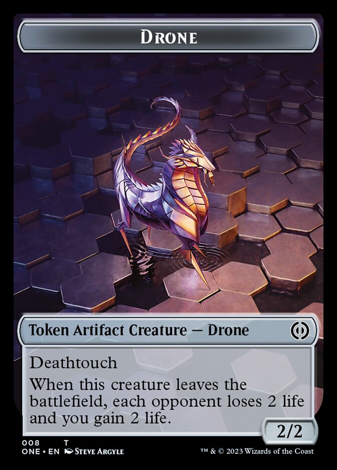 Rebel // Drone Double-Sided Token [Phyrexia: All Will Be One Tokens] | I Want That Stuff Brandon