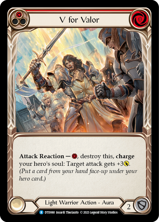 V for Valor (Red) [DTD060] (Dusk Till Dawn)  Rainbow Foil | I Want That Stuff Brandon
