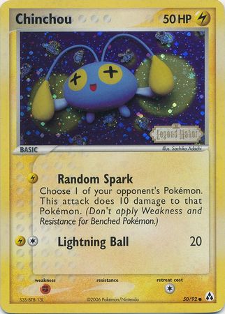 Chinchou (50/92) (Stamped) [EX: Legend Maker] | I Want That Stuff Brandon