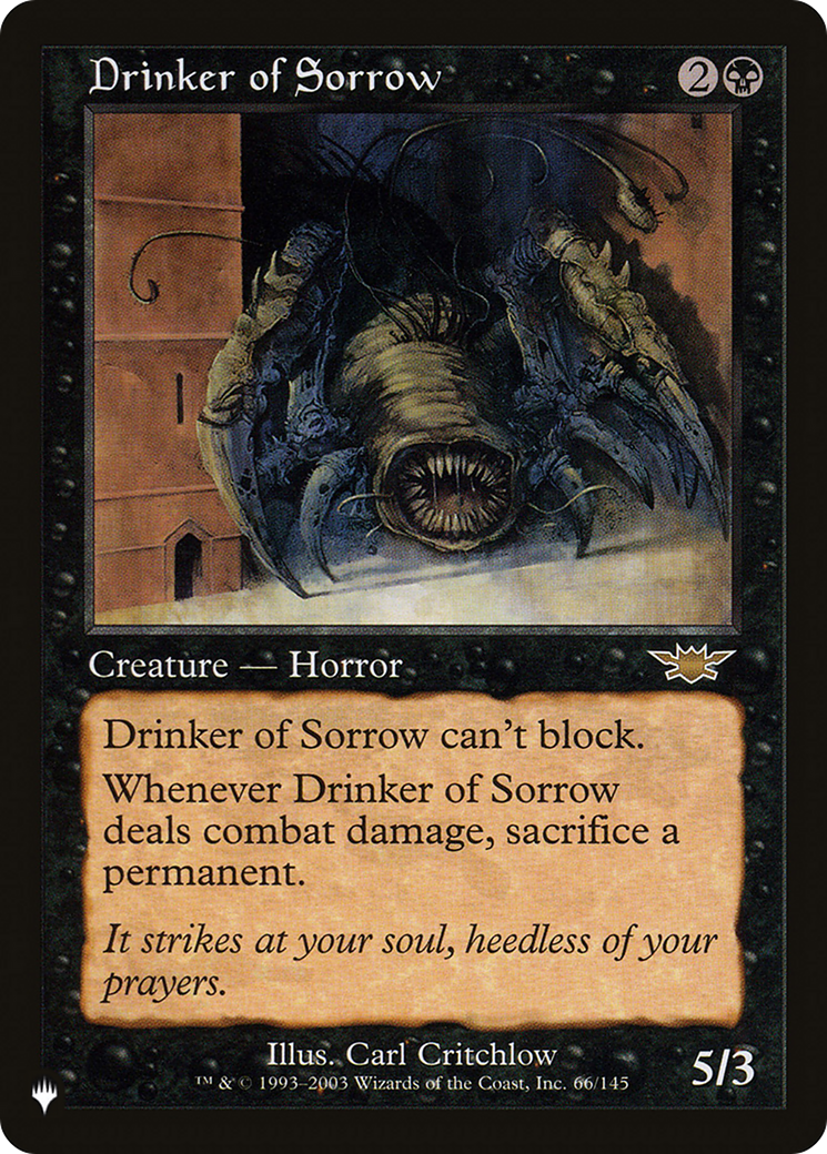 Drinker of Sorrow [The List] | I Want That Stuff Brandon