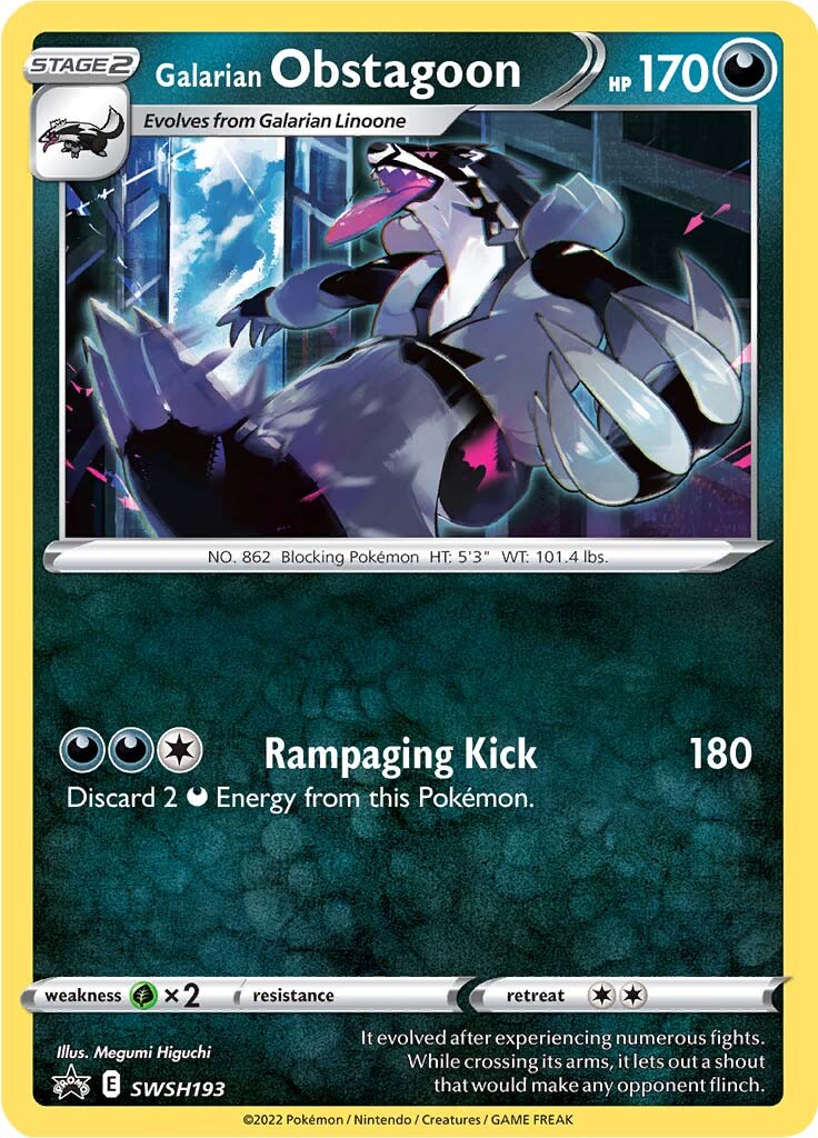 Galarian Obstagoon (SWSH193) [Sword & Shield: Black Star Promos] | I Want That Stuff Brandon