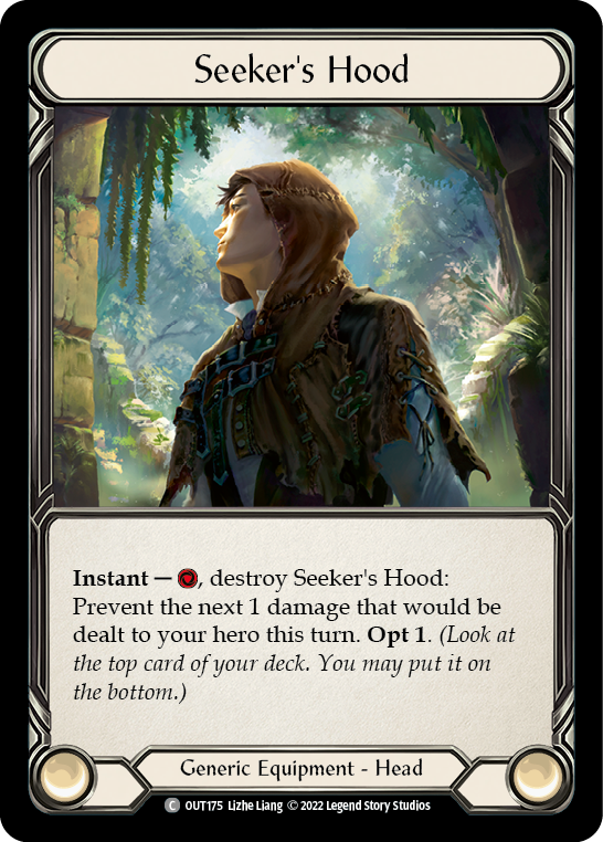 Seeker's Hood [OUT175] (Outsiders)  Rainbow Foil | I Want That Stuff Brandon