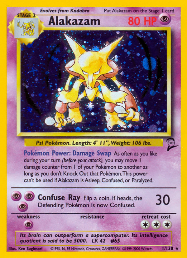 Alakazam (1/130) [Base Set 2] | I Want That Stuff Brandon