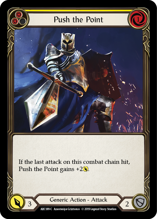 Push the Point (Yellow) [ARC189-C] (Arcane Rising)  1st Edition Normal | I Want That Stuff Brandon