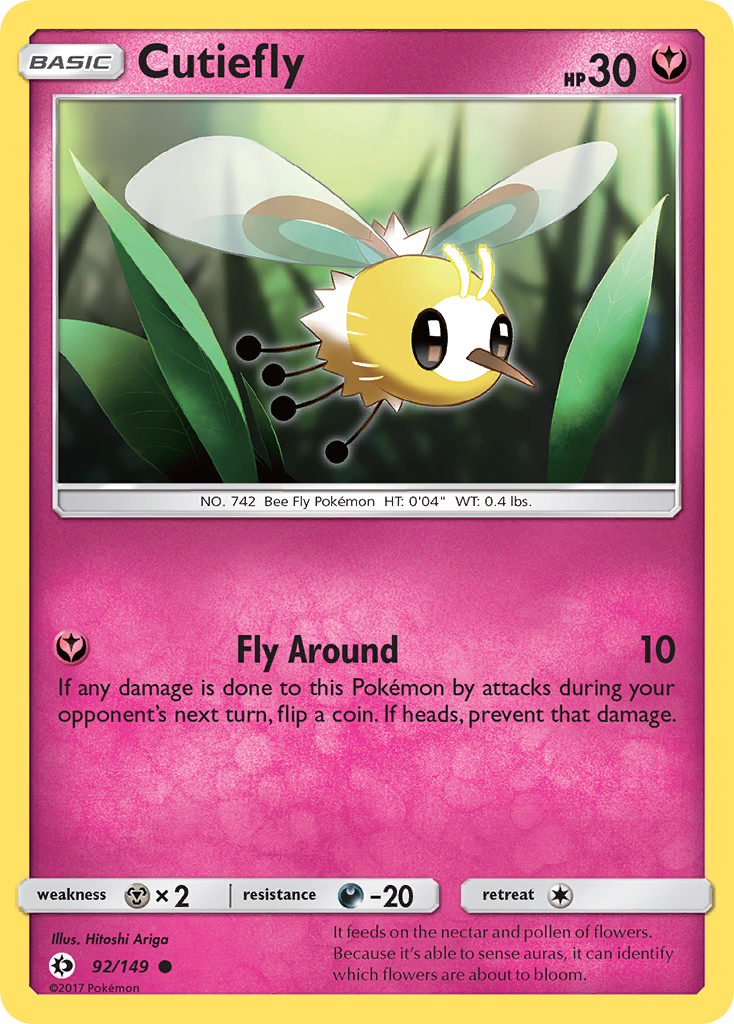 Cutiefly (92/149) [Sun & Moon: Base Set] | I Want That Stuff Brandon