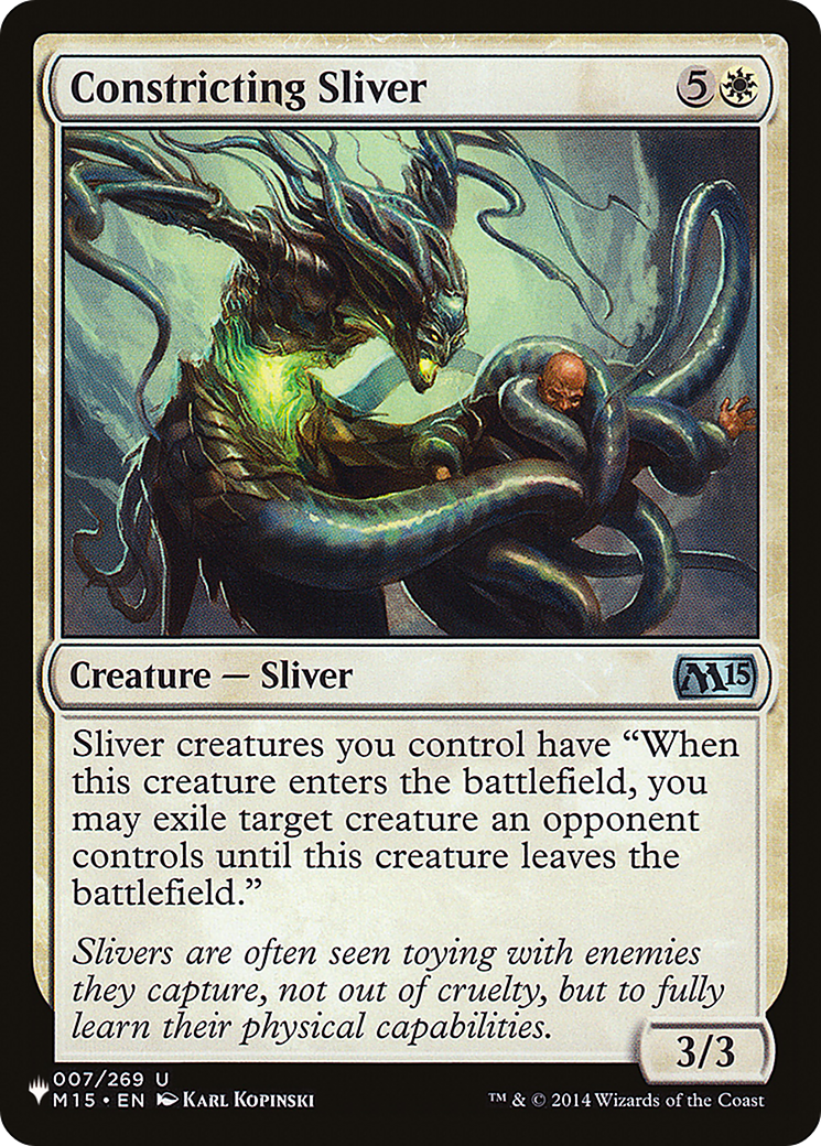 Constricting Sliver [The List Reprints] | I Want That Stuff Brandon