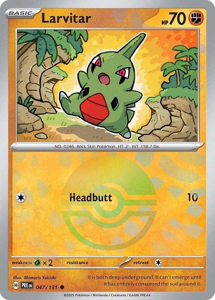 Larvitar (047/131) (Poke Ball Pattern) [Scarlet & Violet: Prismatic Evolutions] | I Want That Stuff Brandon