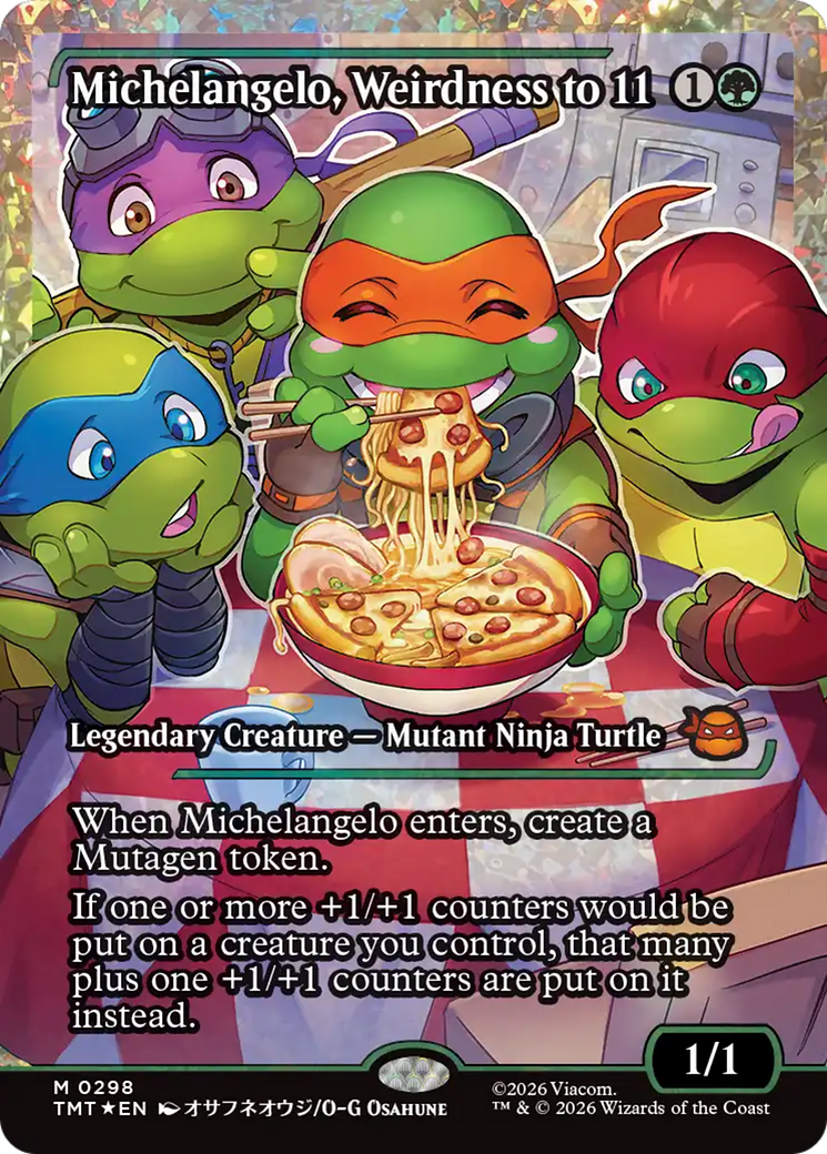 Michelangelo, Weirdness to 11 (Showcase) (Fracture Foil) [Teenage Mutant Ninja Turtles] | I Want That Stuff Brandon
