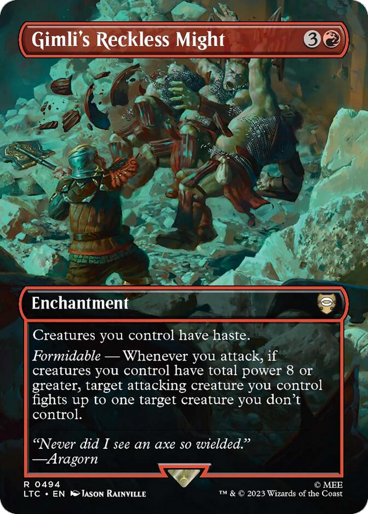 Gimli's Reckless Might (Borderless) [The Lord of the Rings: Tales of Middle-Earth Commander] | I Want That Stuff Brandon