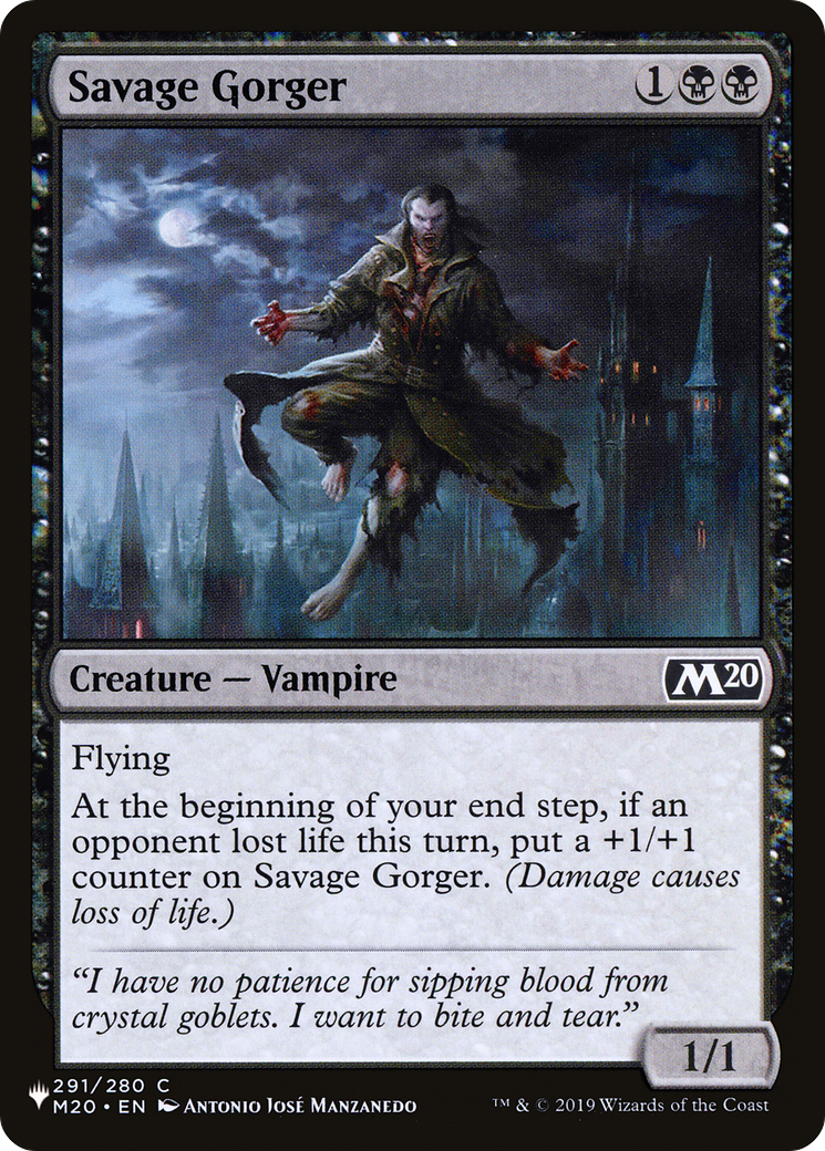 Savage Gorger [The List Reprints] | I Want That Stuff Brandon