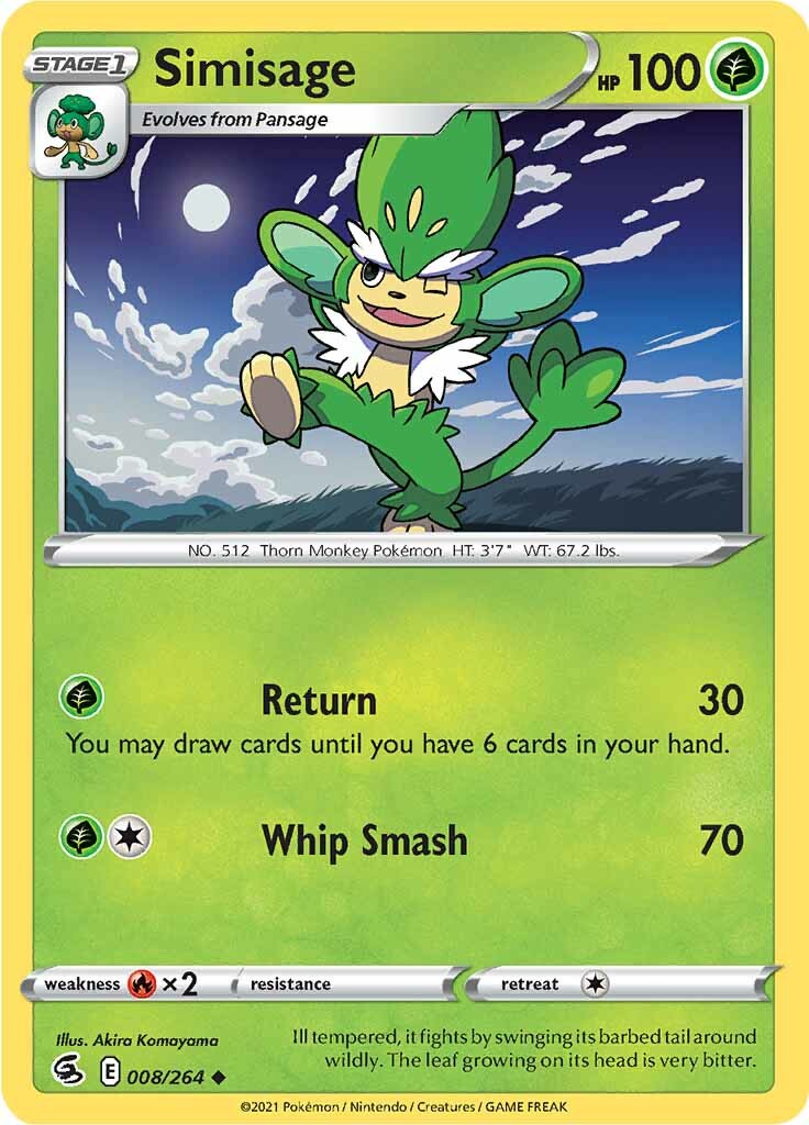 Simisage (008/264) [Sword & Shield: Fusion Strike] | I Want That Stuff Brandon
