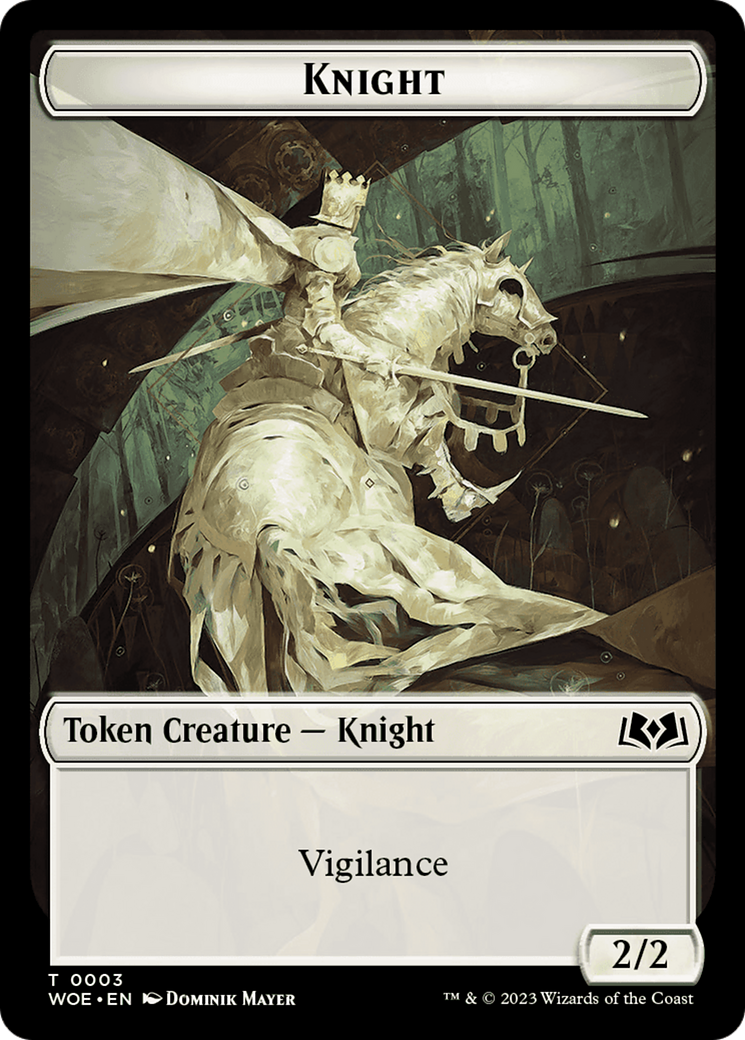 Knight // Food (0012) Double-Sided Token [Wilds of Eldraine Tokens] | I Want That Stuff Brandon