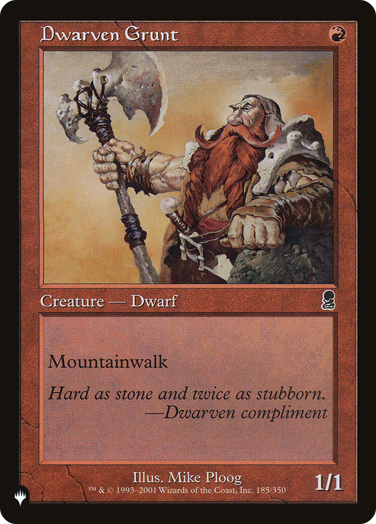 Dwarven Grunt [The List] | I Want That Stuff Brandon