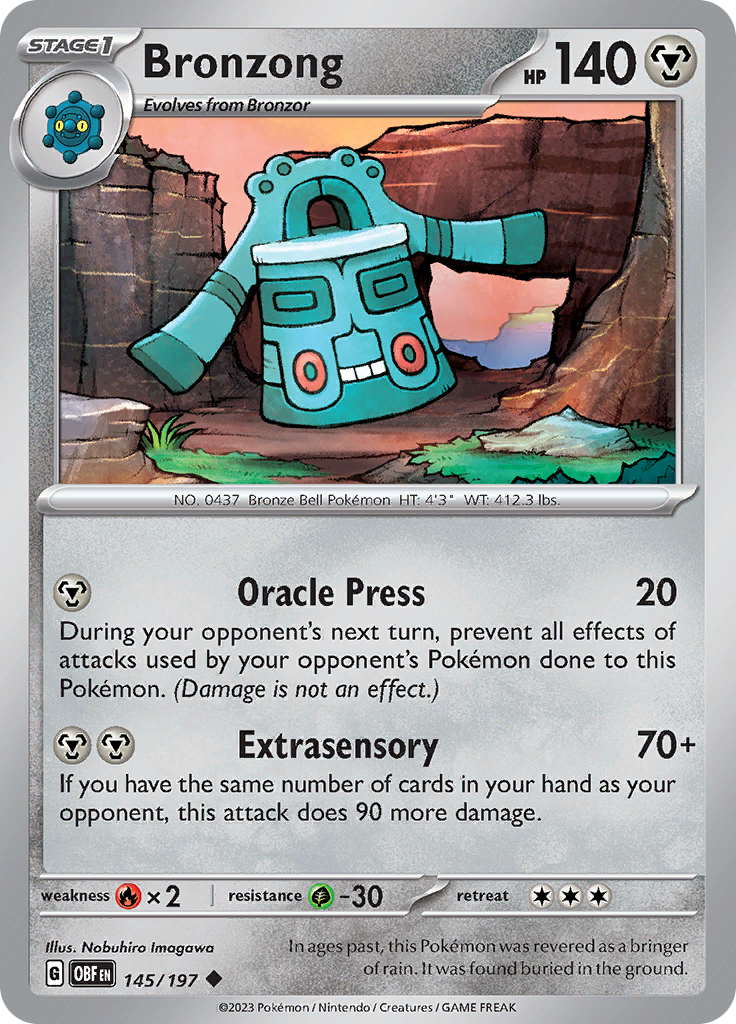 Bronzong (145/197) [Scarlet & Violet: Obsidian Flames] | I Want That Stuff Brandon