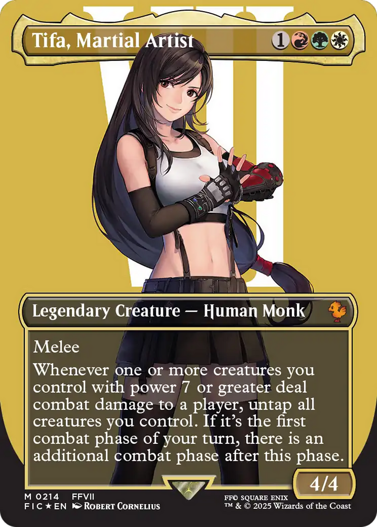 Tifa, Martial Artist (Borderless) (Surge Foil) [FINAL FANTASY Commander] | I Want That Stuff Brandon