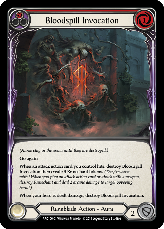 Bloodspill Invocation (Red) [ARC106-C] (Arcane Rising)  1st Edition Normal | I Want That Stuff Brandon
