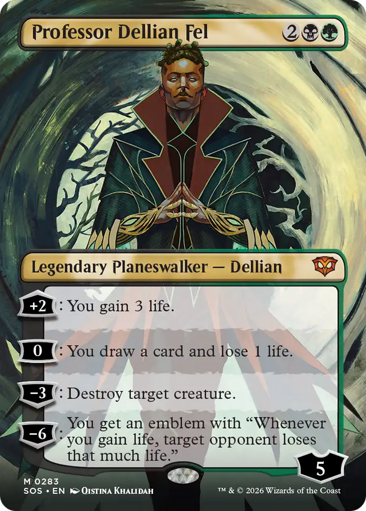 Professor Dellian Fel (Borderless) [Secrets of Strixhaven] | I Want That Stuff Brandon