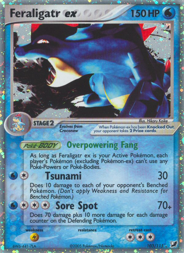 Feraligatr ex (103/115) [EX: Unseen Forces] | I Want That Stuff Brandon