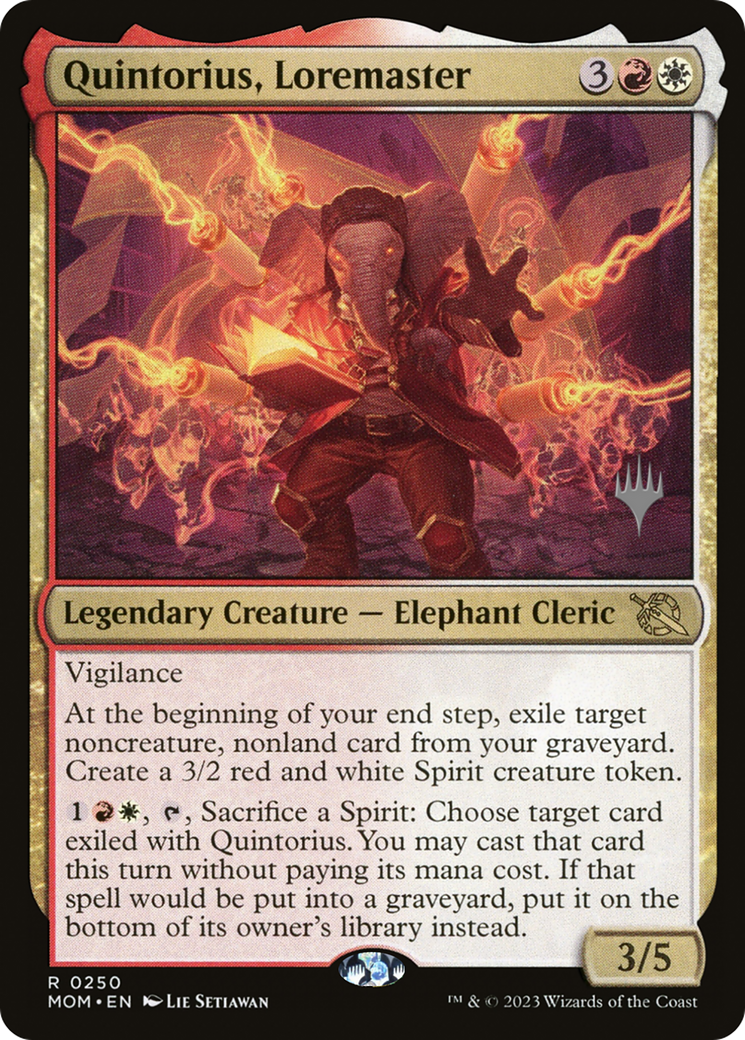 Quintorius, Loremaster (Promo Pack) [March of the Machine Promos] | I Want That Stuff Brandon