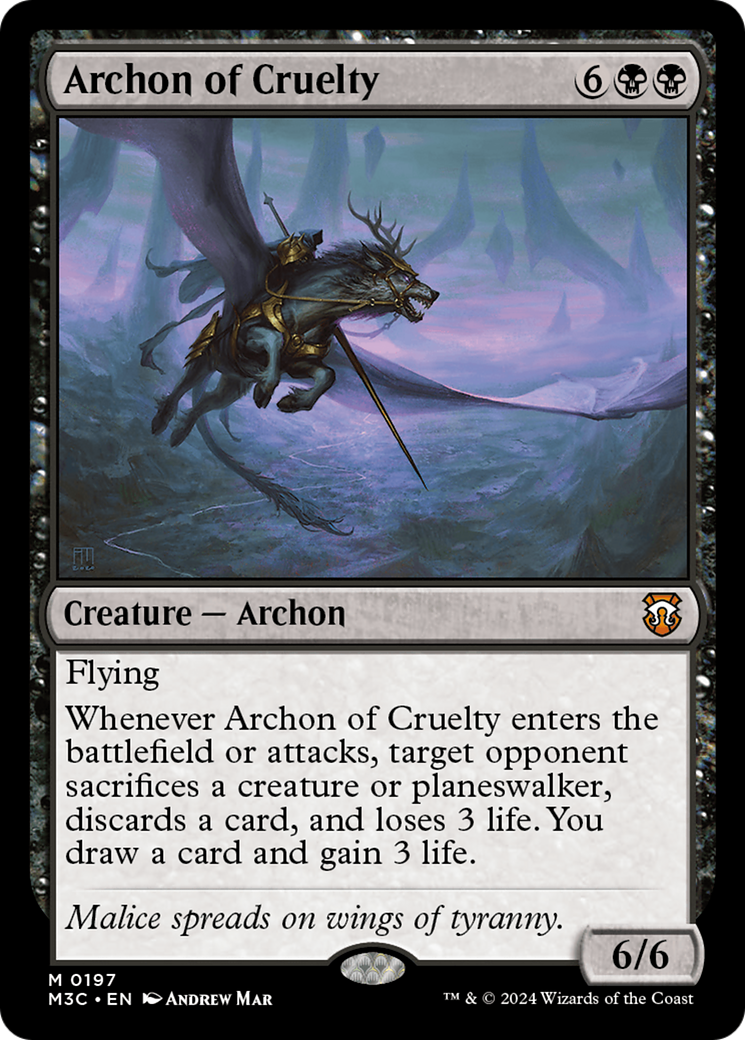 Archon of Cruelty (Ripple Foil) [Modern Horizons 3 Commander] | I Want That Stuff Brandon