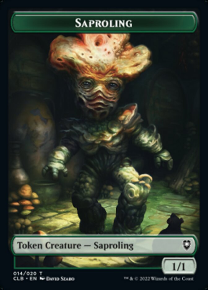Treasure // Saproling Double-Sided Token [Commander Legends: Battle for Baldur's Gate Tokens] | I Want That Stuff Brandon