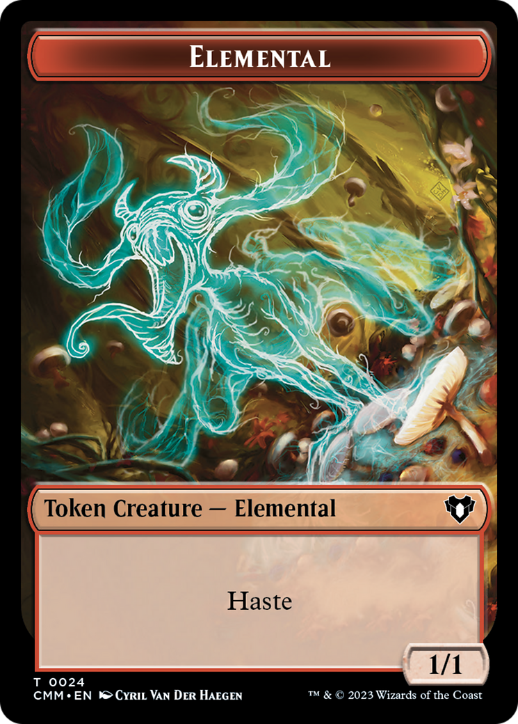 Elemental (0024) // Phyrexian Germ Double-Sided Token [Commander Masters Tokens] | I Want That Stuff Brandon