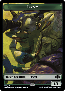 Insect // Elemental Double-Sided Token [Dominaria Remastered Tokens] | I Want That Stuff Brandon