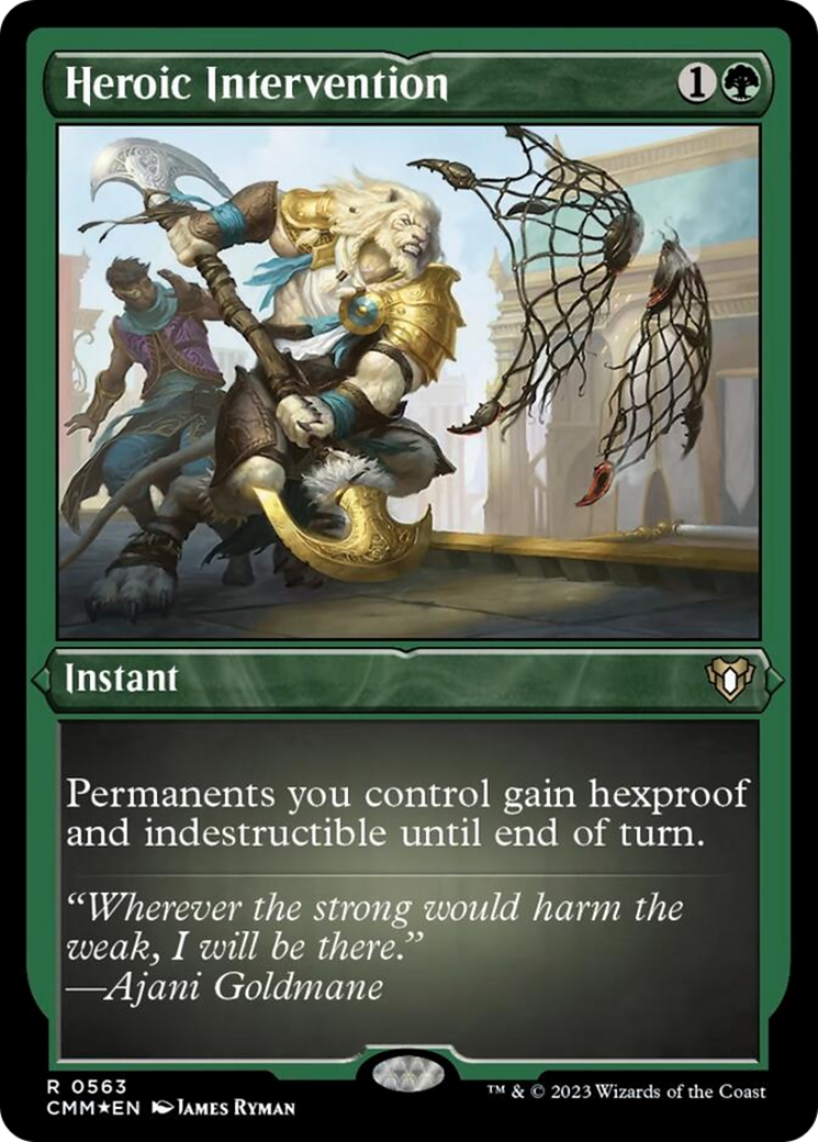 Heroic Intervention (Foil Etched) [Commander Masters] | I Want That Stuff Brandon