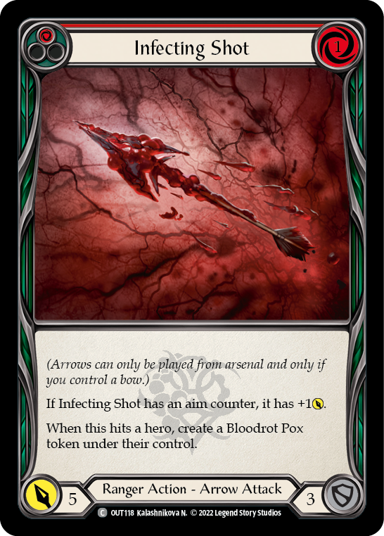 Infecting Shot (Red) [OUT118] (Outsiders)  Rainbow Foil | I Want That Stuff Brandon