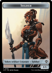 Drake // Soldier (0026) Double-Sided Token [Outlaws of Thunder Junction Commander Tokens] | I Want That Stuff Brandon