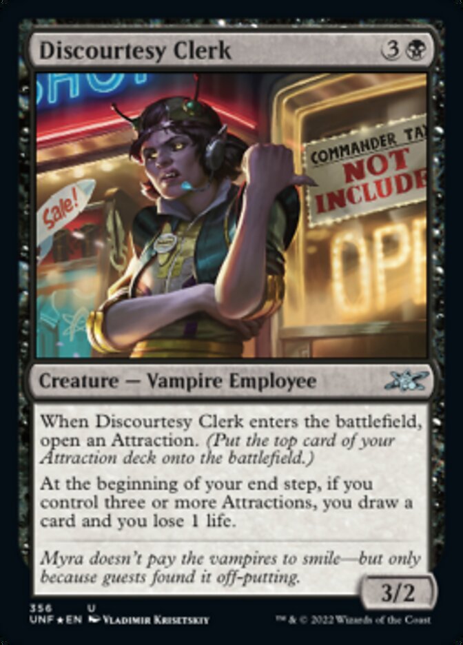 Discourtesy Clerk (Galaxy Foil) [Unfinity] | I Want That Stuff Brandon