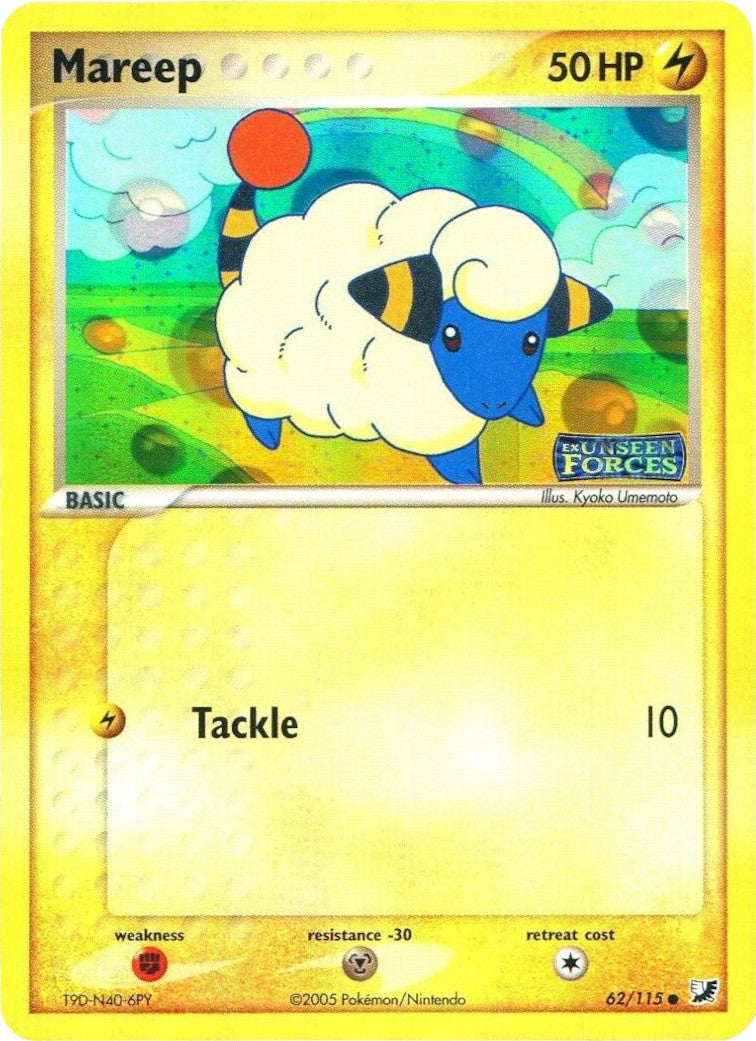 Mareep (62/115) (Stamped) [EX: Unseen Forces] | I Want That Stuff Brandon