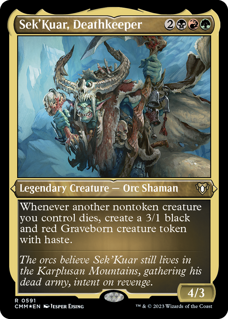 Sek'Kuar, Deathkeeper (Foil Etched) [Commander Masters] | I Want That Stuff Brandon