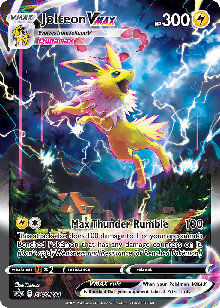 Jolteon VMAX (SWSH184) (Jumbo Card) [Sword & Shield: Black Star Promos] | I Want That Stuff Brandon