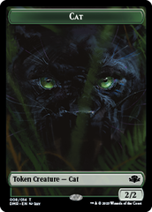 Goblin // Cat (008) Double-Sided Token [Dominaria Remastered Tokens] | I Want That Stuff Brandon