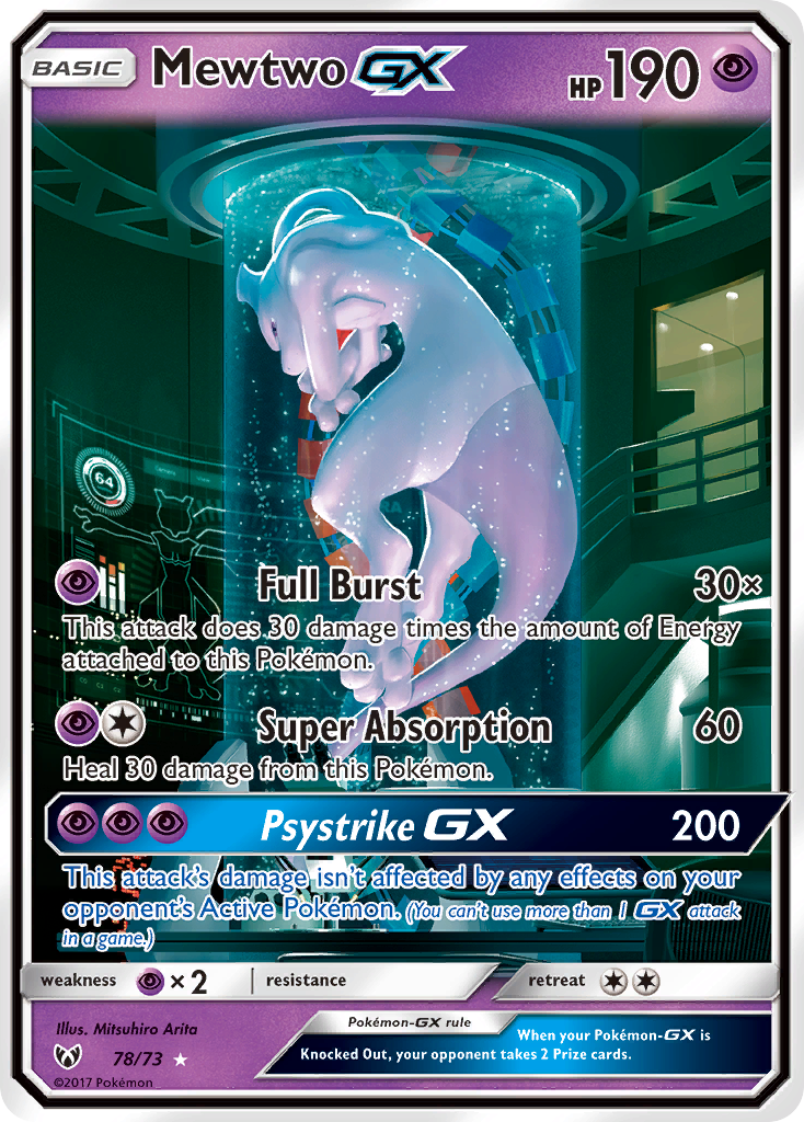 Mewtwo GX (78/73) [Sun & Moon: Shining Legends] | I Want That Stuff Brandon