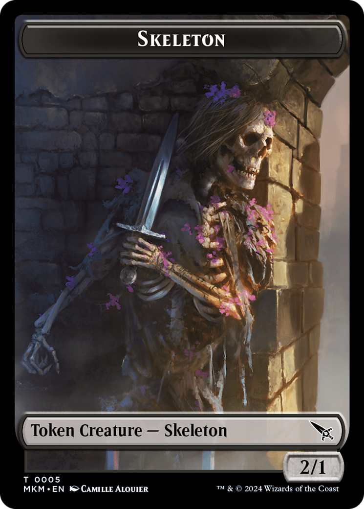 Skeleton Token [Murders at Karlov Manor Tokens] | I Want That Stuff Brandon