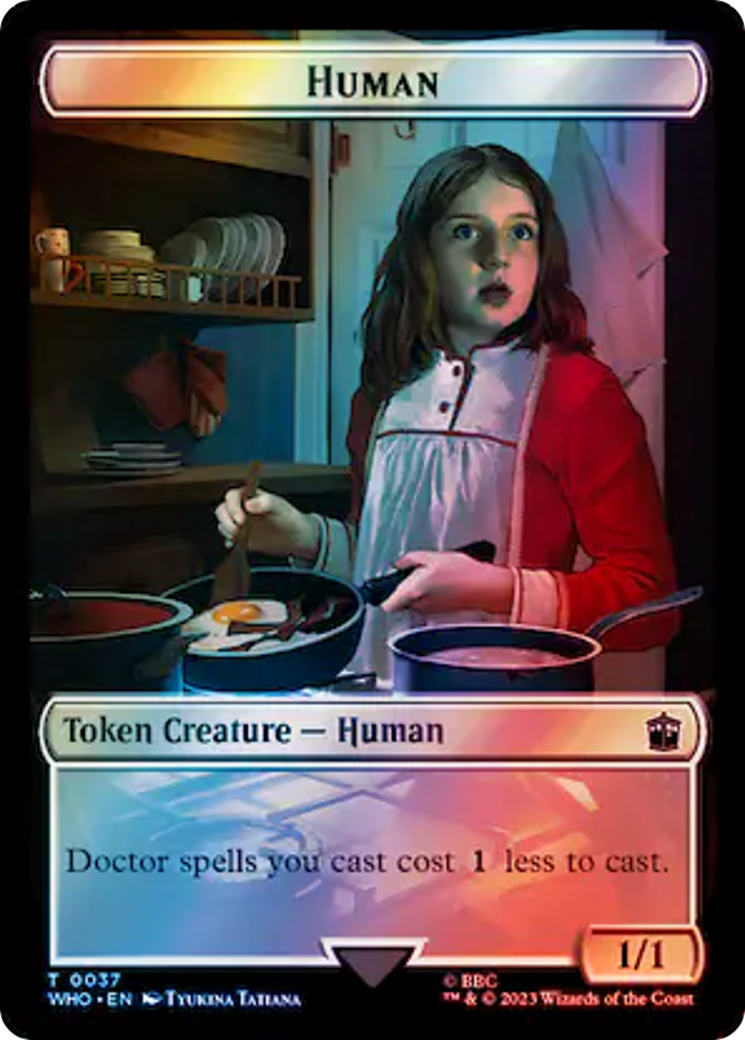 Human (0037) // Mark of the Rani Double-Sided Token (Surge Foil) [Doctor Who Tokens] | I Want That Stuff Brandon