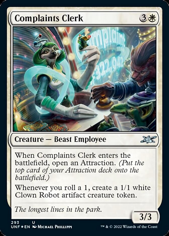 Complaints Clerk (Galaxy Foil) [Unfinity] | I Want That Stuff Brandon