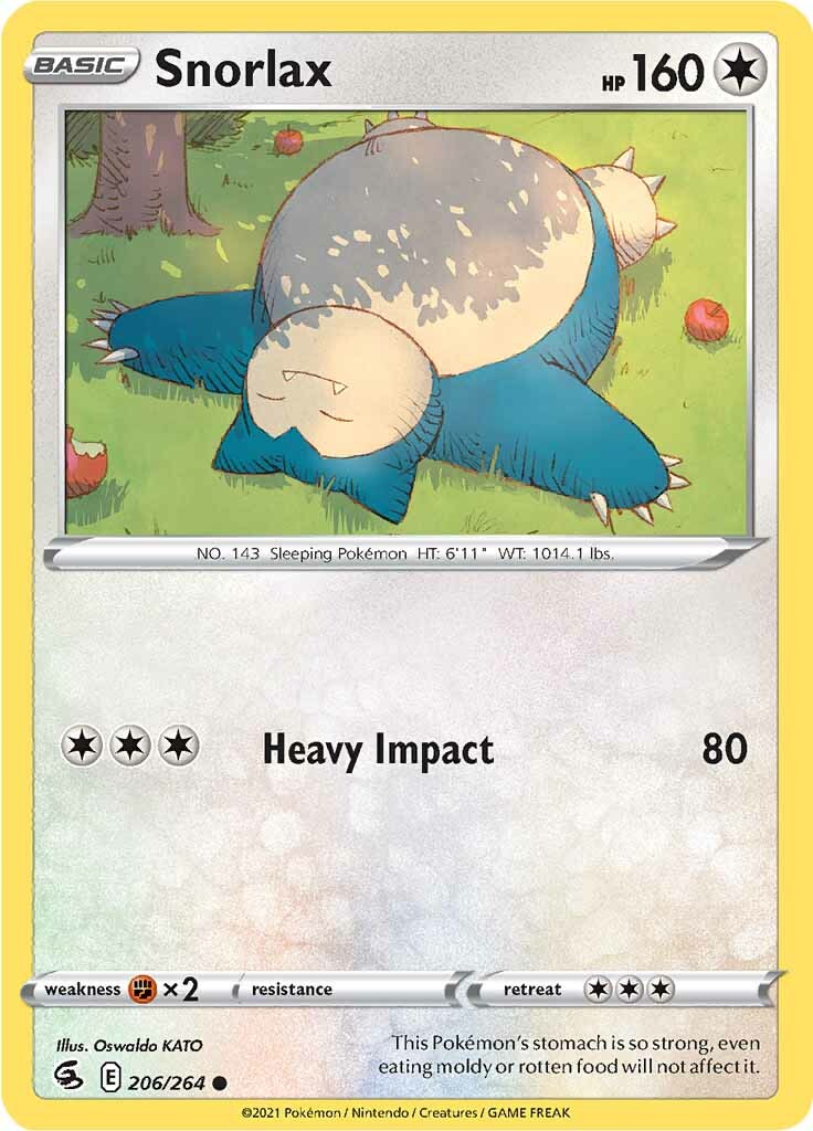 Snorlax (206/264) [Sword & Shield: Fusion Strike] | I Want That Stuff Brandon