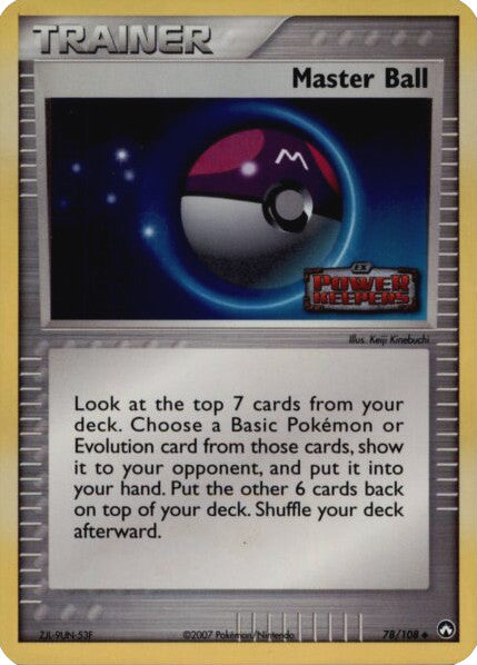 Master Ball (78/108) (Stamped) [EX: Power Keepers] | I Want That Stuff Brandon