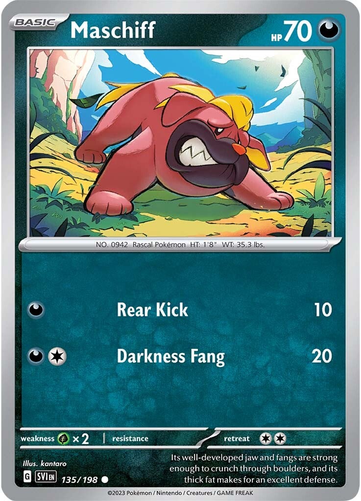 Maschiff (135/198) [Scarlet & Violet: Base Set] | I Want That Stuff Brandon