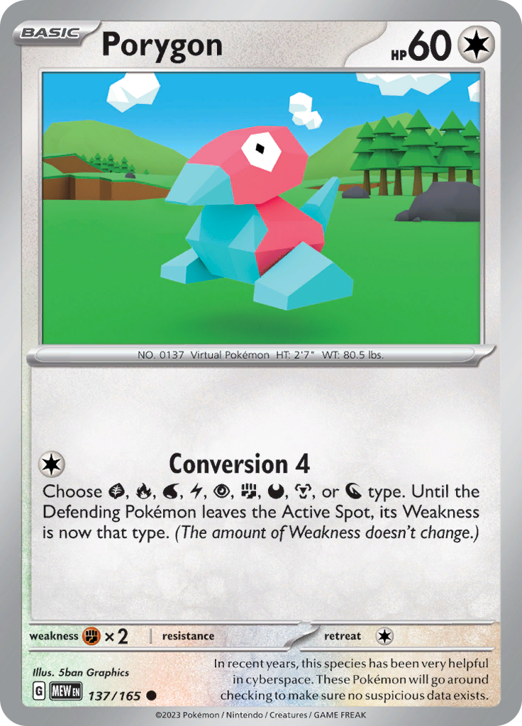 Porygon (137/165) [Scarlet & Violet: 151] | I Want That Stuff Brandon