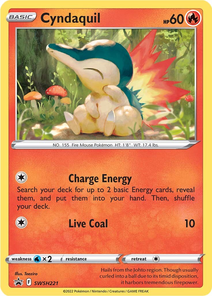 Cyndaquil (SWSH221) [Sword & Shield: Black Star Promos] | I Want That Stuff Brandon