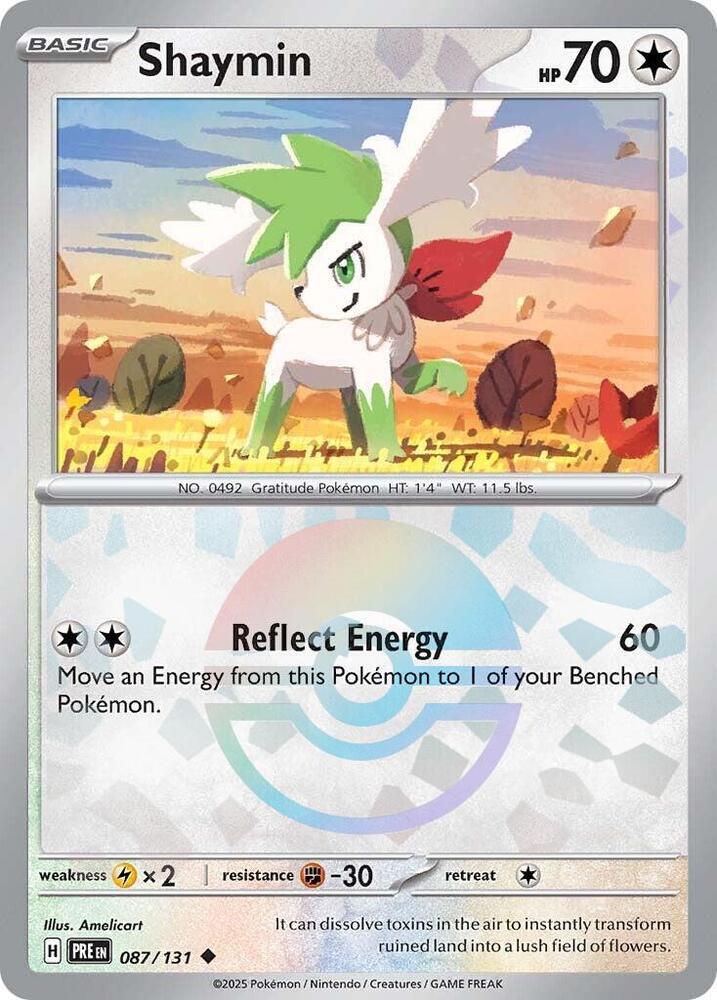 Shaymin (087/131) (Poke Ball Pattern) [Scarlet & Violet: Prismatic Evolutions] | I Want That Stuff Brandon