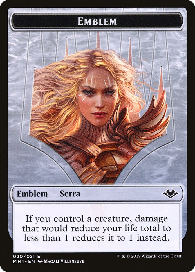 Serra the Benevolent Emblem [Modern Horizons Tokens] | I Want That Stuff Brandon